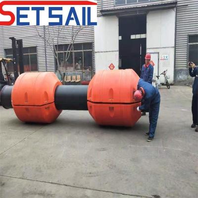 Chine Pipe en HDPE à section ronde pour machines de dragage avec tuyau en caoutchouc élastique à vendre