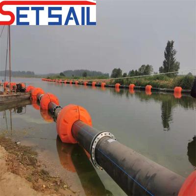 China Pedido personalizado de tubo de dragagem de material HDPE com conexão de flange do original à venda