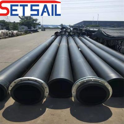 China High Temperature Piping Connecting Flange HDPE Pipe for Sand/Mud/Water Delivery Made for sale