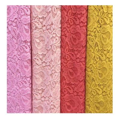 China New Arrival Embroidery Lace Trim Breathable Colorful Fabric Ready Goods Fashion Lace Fabrics For Women for sale