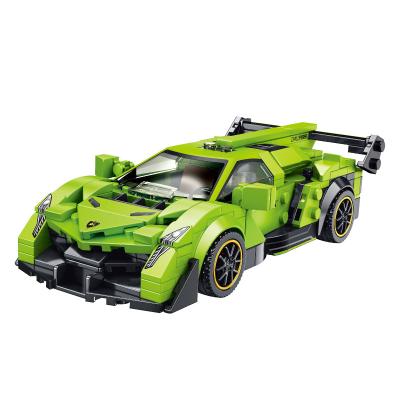 China Assembled building Toy Panlos 666018 building block car with plastic children's sports car Veneno car ABS toy model for sale