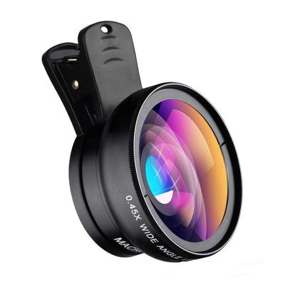 China Portable Convenient Top Selling Photo Equipment Ultra Wide Lens 0.45X Mini Wide Angle Lens For Phone Computer for sale