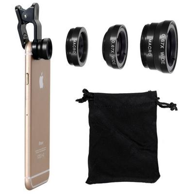 China Cell Phone Christmas Promotion Gift 3 In 1 Cell Phone Wide Angle Camera Lens for sale