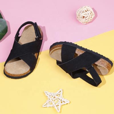 China Factory New Latest Cork Suede Fashionable Imitation Cheap Children's Anti-Smell Original Casual Shoes Flat Sandals for sale