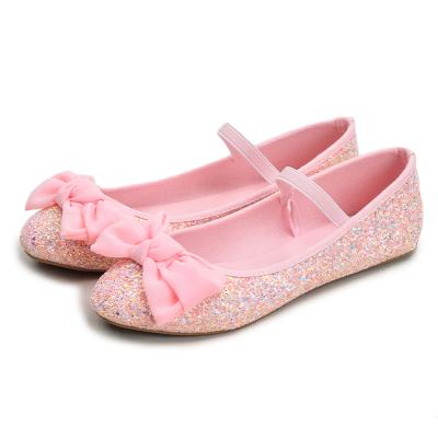 China New Summer Flat Design Lovely Children Kids Children Leather Shiny Teenager Girls Stylish Shoes Fashion Party Casual Shoes for sale