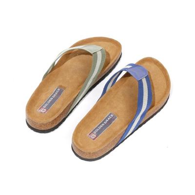 China CUSHIONING custom printed outdoor summer EVA comfortable cork men flip flops sandals men slippers sandals for sale