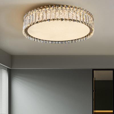 China Katchy Indoor Decorative Led Crystal Ceiling Lamp Hotel Hanging Lamp Luxury Living Room Modern Round Chandelier Pendant Light for sale