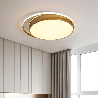 China Hotel White Glass Hanging Lamps Indoor Home Living Room Ceiling Light Modern Nordic Gold Smart Ceiling Light for sale