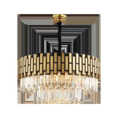 Chine Light Luxury Crystal Living Room Chandelier Modern Home Dining Room Bedroom Lamp Duplex Building Hall Villa Chandelier à vendre