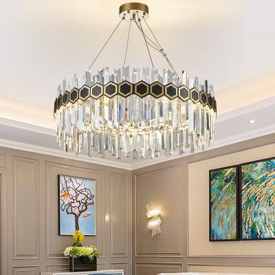 Chine Led Postmodern Crystal Stainless Steel Golden Designer Chandelier Lighting Lustre Suspension Luminaire Lampen For Dinning Room à vendre