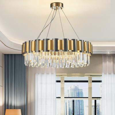 Chine Modern Gold Chandelier Lighting For Living Room Luxury Round Crystal Lamp Home Decoration Chain Led Cristal Light Fixtures à vendre