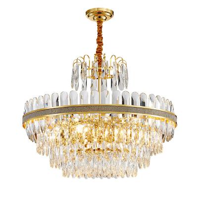 China Large Crystal Chandelier Lamp Light Home Lighting Fixture Living room Bedroom Dining for Modern Ceiling Chandeliers Designer for sale