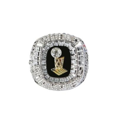 China Retro Classic Series High End Yellow Gold Yellow Zircon Memorabilia Fan Annual Ring Championship Basketball Championship Rings for sale