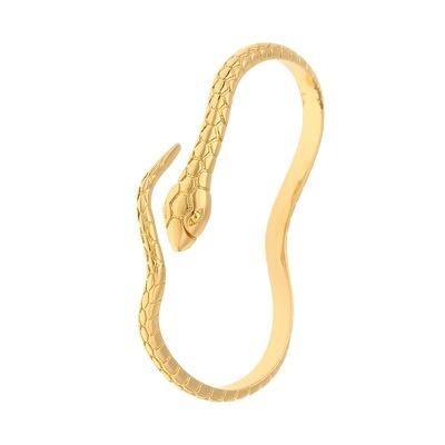 China Simple Exaggerated Women's Nightclub Jewelry Hip Hop Cobra Bangle Bracelet Hip Hop Accessories Charms For Bracelets Bulk for sale