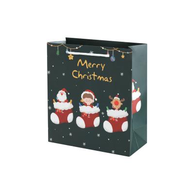 China Storage Recyclable Paper Material Goodie Decorations Christian Christmas Bags Lovely For Gift Custom Logo for sale