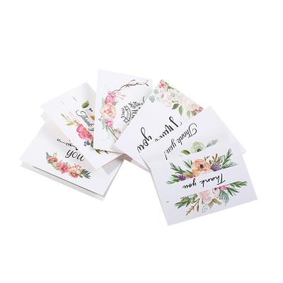 China Recyclable Luxury Laser Cut Flower Custom Printing Thank You Greeting Cards for sale