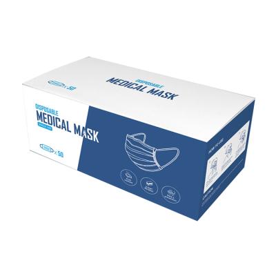 China Recyclable Custom Surgical Large 50 PC Disposable Face Mask Box for sale