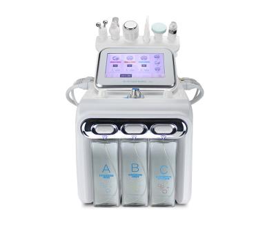 China Anti Puffiness 6 in 1 Facial Treatment Diamond Water Microdermabrasion Face Camera Machine with Skin Test for sale