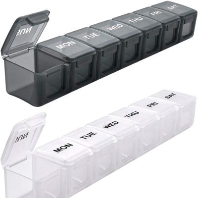 China ANNXIN Weekly Pill Organizer Seven Panel Portable Transparent Travel Medicine Box for sale