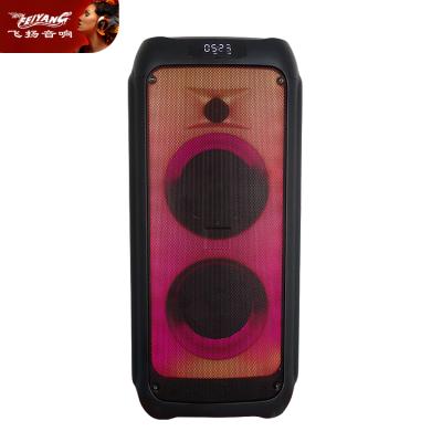 China Wholesale 5.5 Inch Dual Subwoofer Speaker Digita Portable Outdoor Speaker Dolby Feiyang Loudspeaker With LED Light for sale