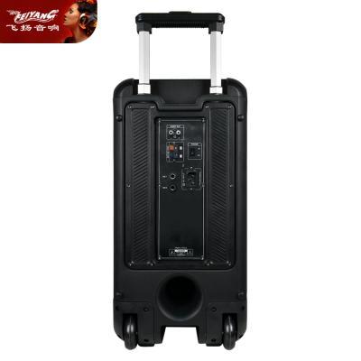 China Phone Function Feiyang Trolley BT Karaoke DJ Subwoofer Party Box Outdoor 8 Inch Speaker System With Flame Light for sale