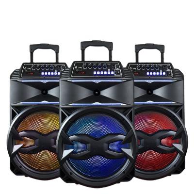 China Hot sale 15 inch light flashing light FEIYANG LED tws single stage plastic music party lightweight wireless speaker for sale