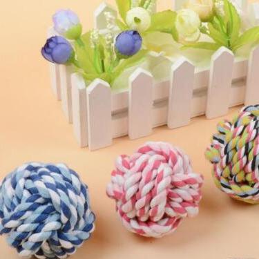 China 1pc Sustainable Funny Play Toys For Dogs Dog Ball Toys Cotton Rope Chew Toy For Small Medium Puppy Dogs Pet Product for sale