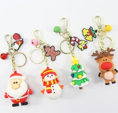 China 2021 New Year Elk Snowman Key Chain Christmas Decoration Navidad Christmas Decoration Kids Gift Christmas Noel for sale