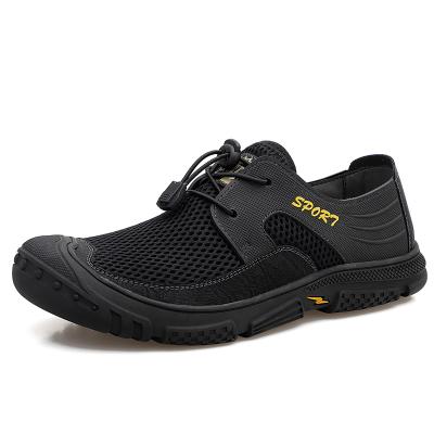 China Fashion Trend Lace Up Mesh Breathable Sports Sneakers Casual In Men Hollow-out Mens Outdoor Walking Shoes for sale