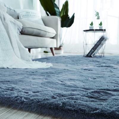 China Anti-slip high quality faux rabbit fur softed mirco fiber blankets for living room for sale