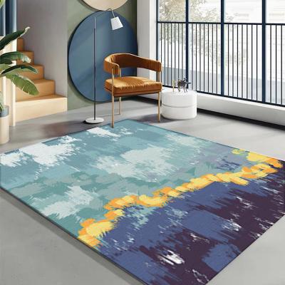 China Anti-Slip Made In China Manufacture Modern 3d Floral Flower Design Printed Rug Cover for sale