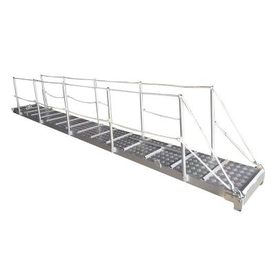 China Marinas Marine Wharf Ladder Aluminum Gangway For Dock for sale