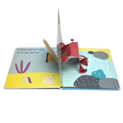 China Children Education Professional Custom High Quality 3D Picture Children's Folded Card Pop-Up Book Printing For Children for sale