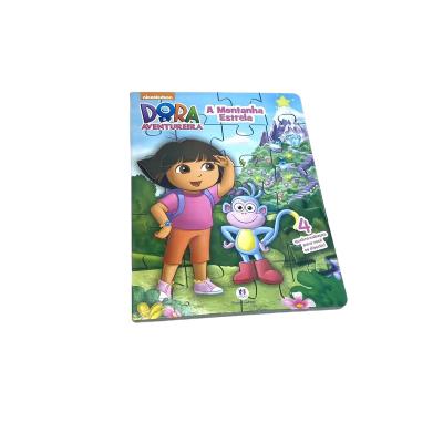 China Children Education Customized Printing Board Book  Full Color Jigsaw Puzzle Picture Board Book Story Book For Children for sale