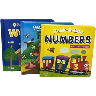 China Children Education Factory Custom Eco-Friendly Peek a Boo Board Books Lift the Flap Story Book For Children for sale