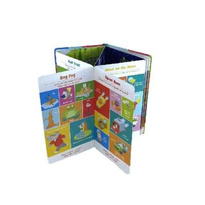 China Children Education Eco-Friendly Custom Children Educational Gatefold Cardboard Boardbook Printing  On Demand For Kids for sale