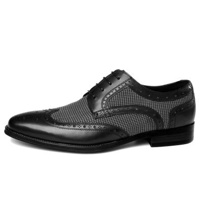 China Breathable Plus Size 48 British Style Retro Brogue Genuine Leather Shoes Male Dress And Oxford Shoes for sale