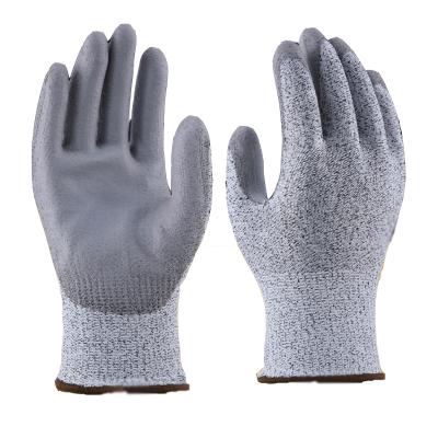 China Durable Durable Cutting Protection Anti-Cut Gloves PU Coated Safety Hand Gloves for sale