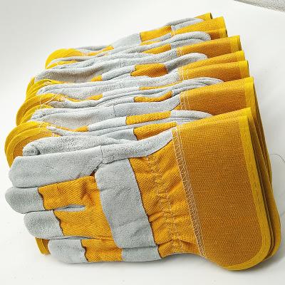 China Durable 9.5 Inches Durable Cow Split Safety Protection Leather Welding Hand Working Gloves for sale