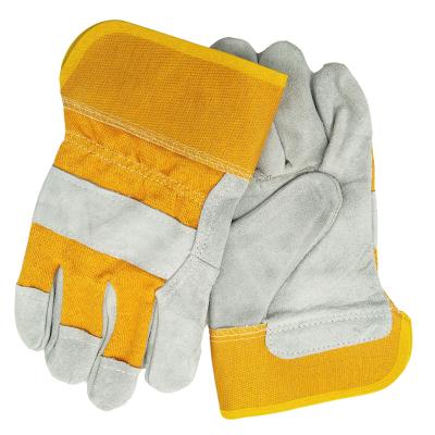 China 2021 Cow Man Handjob Safety Durable Split Leather Working Gloves For Construction for sale