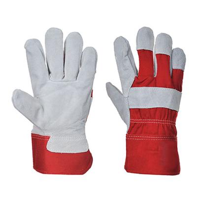 China Industrial Work Glove Durable Construction Safety Leather Gloves Split Cow Protective Gloves for sale