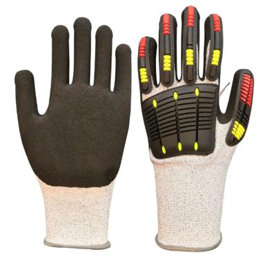 China Durable Wholesale Anti-vibration Nitrile Coated Work Safety Protection Professional Gloves Cut For Industrial for sale