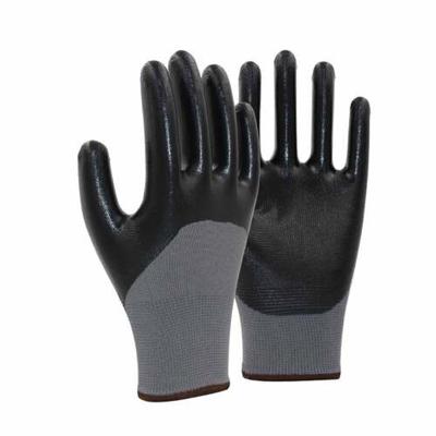 China Durable OEM ODM Polyester Coating And Nitriles Dip Cut Heavy Duty Safety Working Gloves For Industry for sale