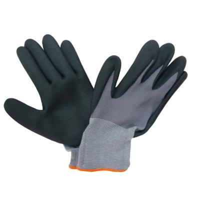 China Wholesale Durable 15 Gauge Polyester Hand Working Safty Gloves With Nitrile Coating for sale