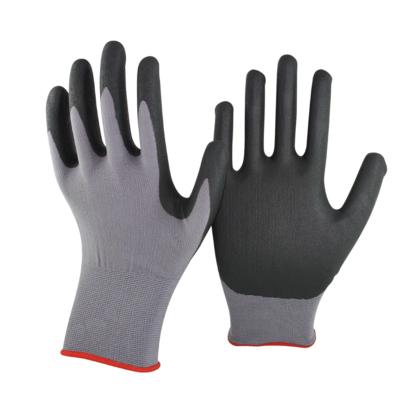 China Factory Direct Sale Durable 15 Gauge Industrial Nitrile Coated Anti Cut Hand Safety Working Gloves For Construction for sale