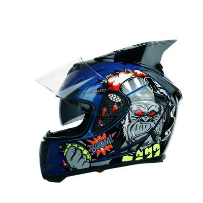 China ABS Helmet Full Cover Personality Motorcycle Helmet Full Face Helmet Cool Corner for sale