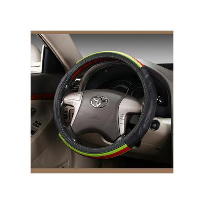 China Hot Selling Real Sports DIY Leather Hand Sewing Steering Wheel Cover For Accessories Car for sale