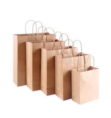 China Hot Sale Custom Craft Paper Shopping Bag Recyclable With Paper Rope for sale