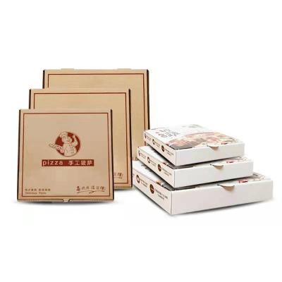 China Eco-friendly BoDuo Recyclable Pizza Cardboard Box Corrugated Paper Packaging 6-12 Inch Pizza Box for sale