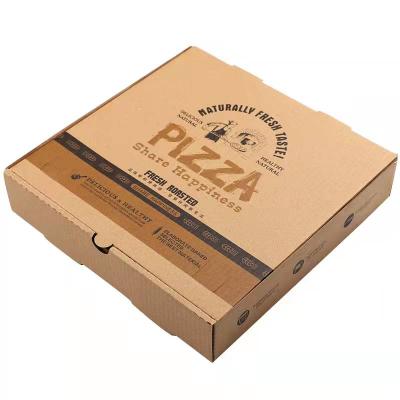 China Wholesale Recyclable 6-16 Inch Pizza Cardboard Box Custom Printed Corrugated Paper Pizza Packaging Box for sale